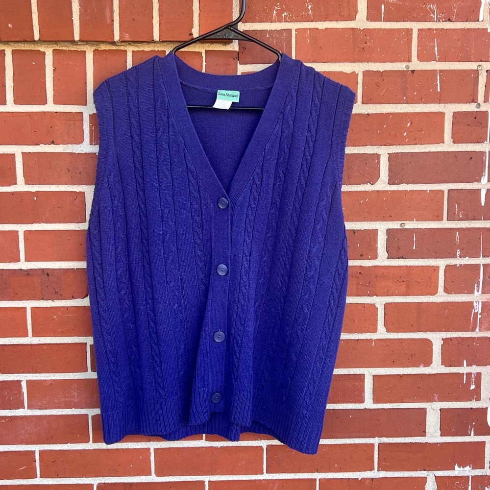 Purple Cable Knit Vest